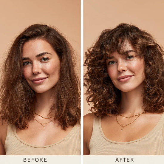 Visible volume and softness after using FUYA Hair Mask – before and after comparison.